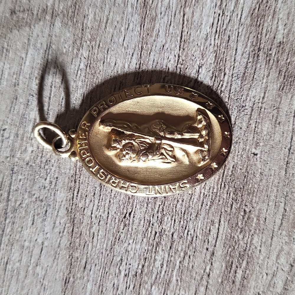 St. Christopher Necklace Pendant -Vintage - Unisex